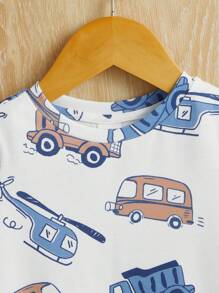 SHEIN Baby Boy Car Print Tee - Multicolor - View 3