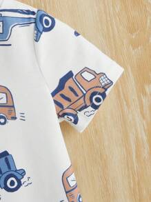 SHEIN Baby Boy Car Print Tee - Multicolor - View 4