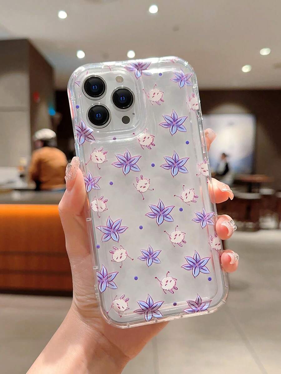 เคส โทรศัพท์ ลาย ดอกไม้ กันการหล่น - มัลติคัลเลอร์ - ดู 1