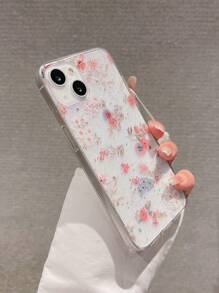 Fashionable Small Flower Phone Case Compatible With Iphone 15/15pro Max/15pro/15plus/11/12/13/14pro Max/xs/xr/11pro/11pro Max/12pro/12pro Max/13pro/13pro Max/7plus/14pro/14pro Max/14plus/7plus/8plus/8/se2, Soft Shell, Minimalist & Creative - Clear - View 4