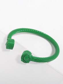 Vòng tay nam trang trí hình tròn - màu xanh lá - Xem 1