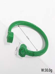 Vòng tay nam trang trí hình tròn - màu xanh lá - Xem 3