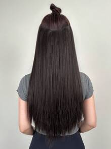 Kẹp Trong Phần Mở Rộng Tóc Tổng Hợp Dài Thẳng - màu nâu - Xem 1