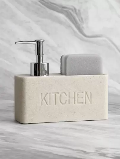 1 件树脂乳液分配器，现代字母图形乳液分配器，适用于家庭浴室装饰秋季装饰返校