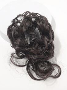 1 pieza Moño rizado natural sintético con garra - Negro - Ver 5