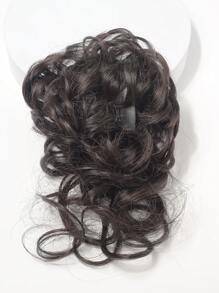 1 pieza Moño rizado natural sintético con garra - Negro - Ver 6