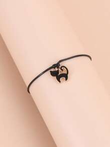 Vòng tay trang trí mèo - màu đen - Xem 2