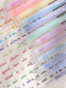 12pcs/Set Simple 0.5mm Colorful Handwriting Pen Back To School
