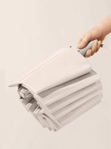 1入組16支骨灰褐色完全自動+雙玻璃纖維抗風雨傘，可在晴天和雨天使用 - 米色 - 查看 2