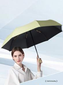 1入組16支骨灰褐色完全自動+雙玻璃纖維抗風雨傘，可在晴天和雨天使用 - 米色 - 查看 4