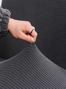 1入組素色沙發套家用簡約滌綸沙發套 - 灰色 - 查看 2