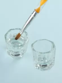 FULL BEAUTY 2入組多功能透明美甲調色杯 - 無色 - 查看 1