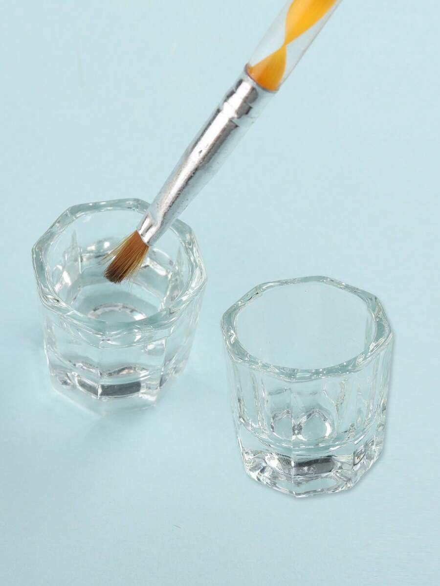 FULL BEAUTY 2入組多功能透明美甲調色杯 - 無色 - 查看 1