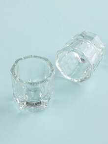 FULL BEAUTY 2入組多功能透明美甲調色杯 - 無色 - 查看 2