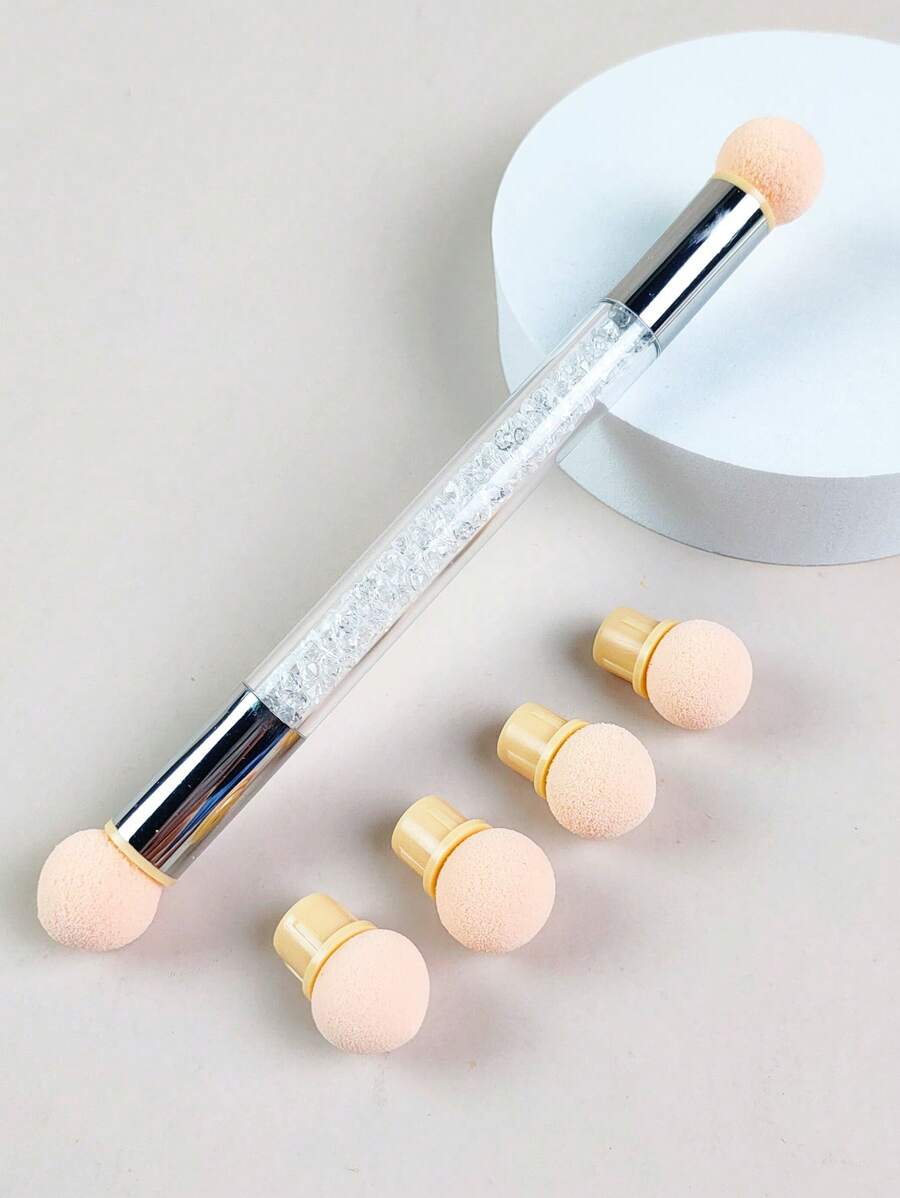 1入組美甲筆和4入組替代品海綿頭 - 白色 - 查看 1