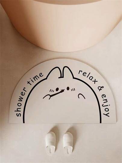 卡通圖案浴室地毯可愛防滑地墊適用於浴室