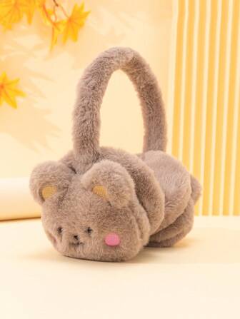 件組卡通小熊裝飾可愛耳罩適合日常生活秋冬