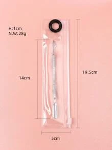 YUANDU 1pc Stainless Steel Nail Cuticle Pusher,Nail Supplies,Nail Tools,Nail Art Tools,Back To School,Nails,Nail Tools For Press On Nails,Manicure Pedicure Tools - Silver - View 5