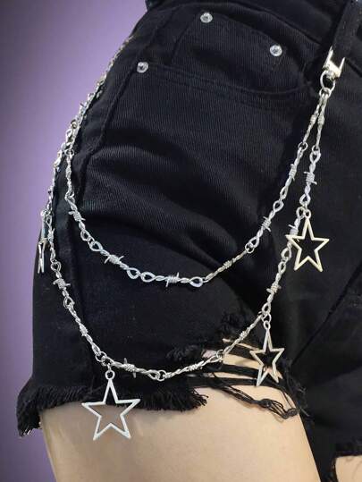 Goth Star Decor Trouser Chain