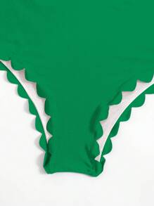 Bikini cạp cao viền sò điệp, cho kỳ nghỉ hè ở bãi biển - màu xanh lá - Xem 6