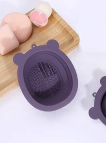 1pc Silicone Makeup Brush Cleaning Bowl - Purple - View 5