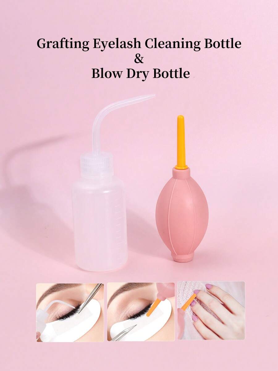 1入組嫁接睫毛清潔瓶和1入組吹乾瓶 - 彩色 - 查看 1