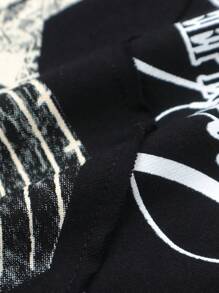 Áo thun & Áo lót Nam Slogan Con số Đường phố - màu đen - Xem 5