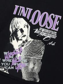 Áo thun & Áo lót Nam Slogan Con số Đường phố - màu đen - Xem 6