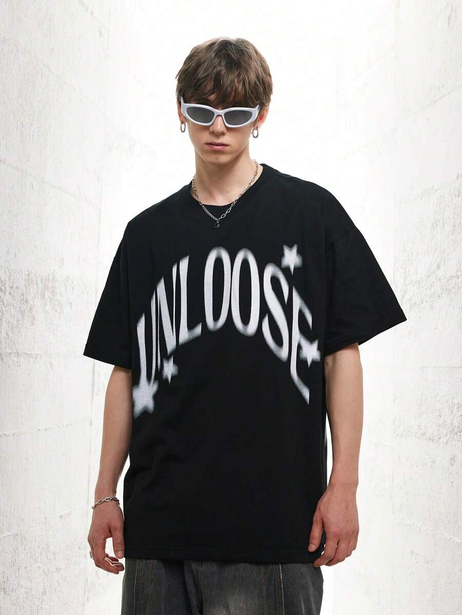 Áo thun & Áo lót Nam Lá thư Giải trí - màu đen - Xem 1