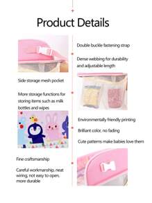 1pc Car Seat Waterproof Storage Dining Tray - Pink - View 3