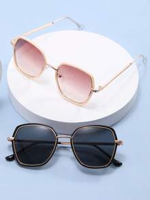 2副幼童幾何框架波西米亞太陽眼鏡適合夏天 - 彩色 - 查看 5