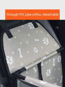 1入組可折疊寵物汽車座椅籃子適用於狗狗和貓適用於安全 - 灰色 - 查看 4