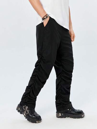 Street Life Guys Ruched Side Slant Pocket Pants