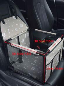 1入組可折疊寵物汽車座椅籃子適用於狗狗和貓適用於安全 - 灰色 - 查看 9