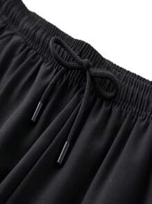 男士側拉鏈腰部抽繩短褲