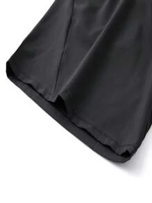 男士側拉鏈腰部抽繩短褲