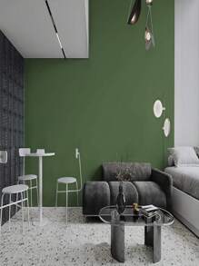 1 cuộn Giấy dán tường tự dính Pvc Matte Green dày - xanh quân đội - Xem 5