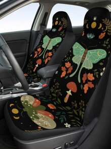 1 tấm bọc ghế ô tô họa tiết bướm và nấm - Nhiều màu - Xem 1