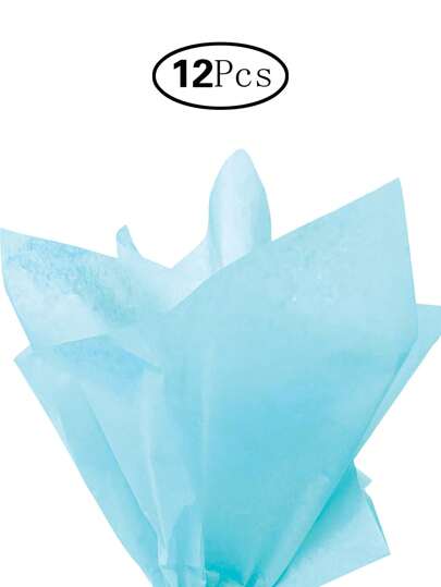 TIMBLESSING 12pcs Solid Color Gift Wrapping Paper, Christmas Valentine Day