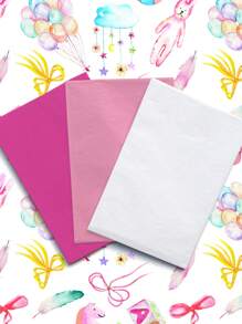 12pcs/set Gift Wrapping Paper, Minimalist Solid Color Pink Gift Paper For Party - Pink - View 2