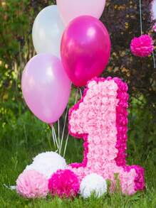 12pcs/set Gift Wrapping Paper, Minimalist Solid Color Pink Gift Paper For Party - Pink - View 4