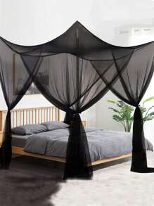 1pc Large Square Purple Mosquito Net, Bedroom Tent Curtain Anti-Mosquito, Summer Repellent - Black - View 2