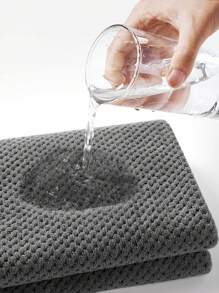 1pc Solid Color Hair Towel, Minimalist Microfiber Women's Strong Absorbent Quick-Drying Hair Drying Cap For Home Home Bathroom Decor Hair Bonnet Shower Towels For Beauty Salon, Hotel Sports,Home Essentials, Towel, Skin Care - Grey - View 5