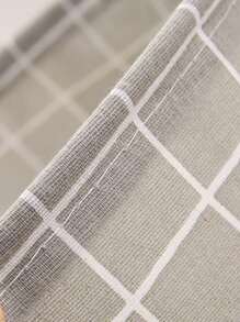 1 Giỏ Đựng Đồ Họa Tiết Kẻ Sọc, Đơn Giản Polyester Có Thể Gập Sàn Giỏ Đựng Đồ Cho Gia Đình - Xám - Xem 4