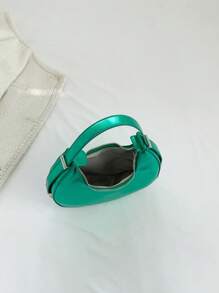 Crocodile Embossed Hobo Bag Small Funky - Green - View 6