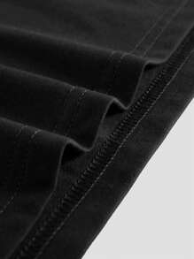 ROMWE MEN Nam Đồ họa đầu lâu Áo thun - màu đen - Xem 3