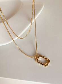 Vòng cổ quyến rũ hình học - Vàng - Xem 2