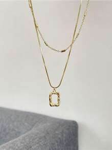 Vòng cổ quyến rũ hình học - Vàng - Xem 5