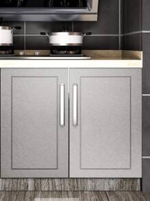 1roll Solid Color Wall Paper, Simple PVC Wall Adhesive Roll For Home Decoration,Renovation Stickers Peel Wall Panels,Wall Paper, Wallpapers,Spring Decoration Items Refresh Your Home,Rama Decoration Stickers - Silver - View 7