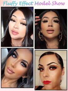 3 Giường đôi Sai Lông mi 20mm Cuộn tròn Lông mi lông tơ Da chồn nhân táo Lông mi - màu đen - Xem 7